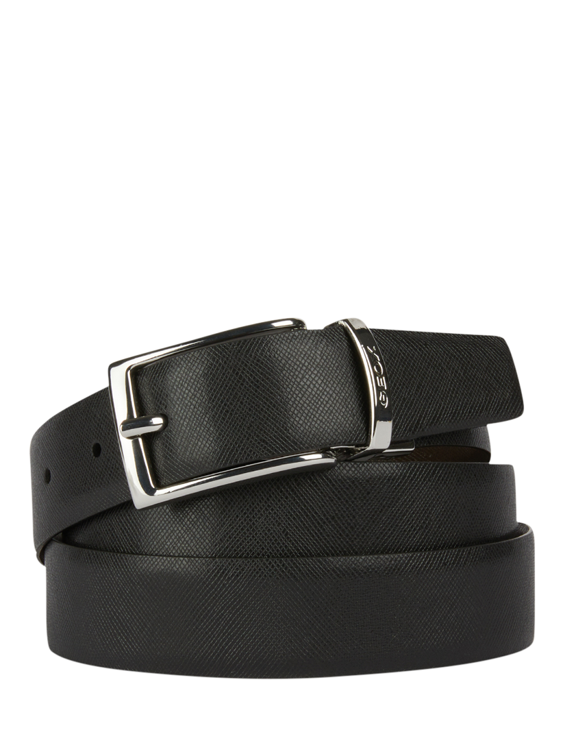 Product image 1 of 2, which shows Geox Leather Belt, Black/Coffee, 95cm