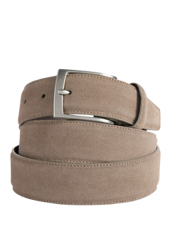 Geox Suede Belt, Dove Grey