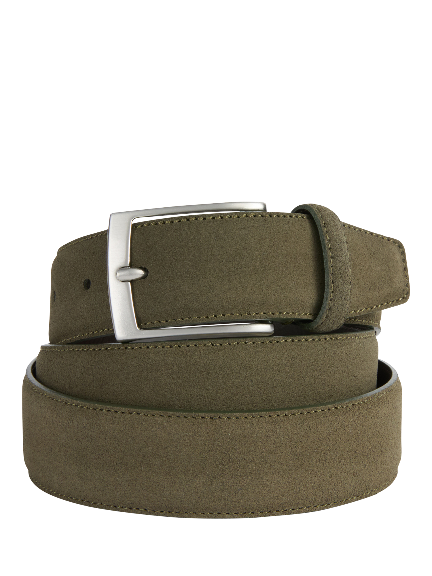 Product image 1 of 2, which shows Geox Suede Belt, Military Green, 95cm