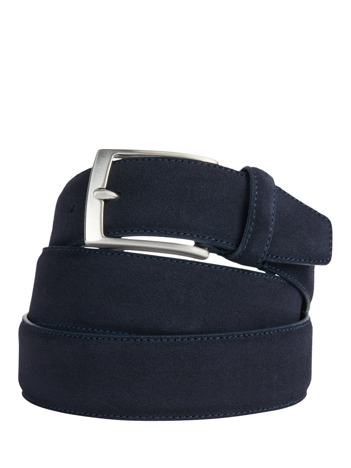 Product image 1 of 2, which shows Geox Suede Belt, Navy, 95cm