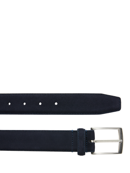 Geox Suede Belt - view 2, Navy