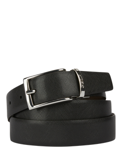 Geox Leather Belt, L/XL, Black/Coffee, Black/Coffee