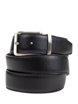 Geox Leather Belt, Black/Coffee, Black/Coffee