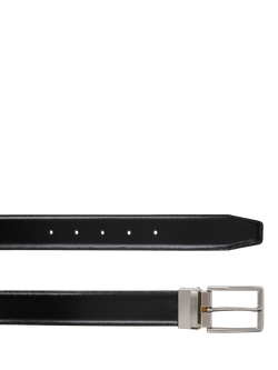 Geox Leather Belt, Black Coffee - view 2, Black Coffee