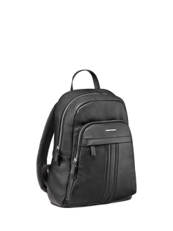 Geox Yvan Leather Backpack, Black - view 2, Black