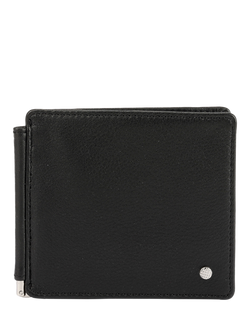 Geox Tumbled Leather Wallet, Black, Black