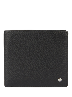 Geox Tumbled Leather Billfold Wallet, Black, Black