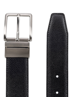 Geox Leather Belt, L/XL, Black/Coffee - view 2, Black/Coffee