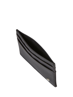 Geox Tumbled Leather Card Holder, Black - view 2, Black