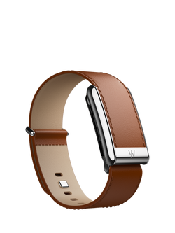 WHOOP LeatherLuxe Straight 5.0 Band Strap, Chestnut/Cream