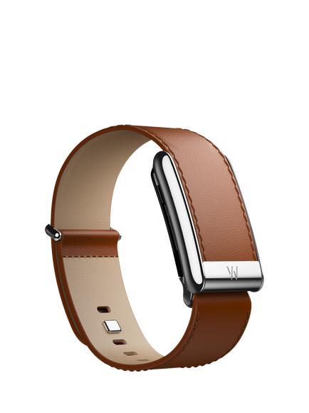 WHOOP LeatherLuxe Straight 5.0 Band Strap - view 2, Chestnut/Cream
