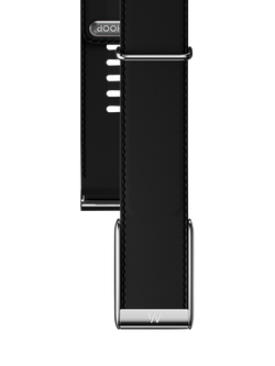 WHOOP LeatherLuxe Straight 5.0 Band Strap, Black/Cream