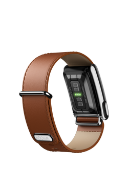 WHOOP LeatherLuxe Straight MG Band Strap - view 2, Chestnut/Cream