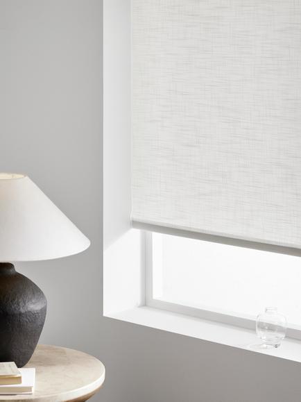 John Lewis Slub Sheer Roller Blind, White