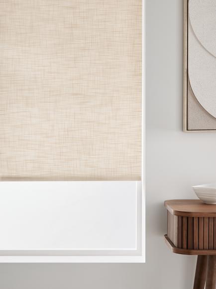 John Lewis Slub Sheer Roller Blind, Natural