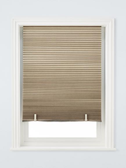 John Lewis Temporary Cordless Blackout Pleated Blind, Natural