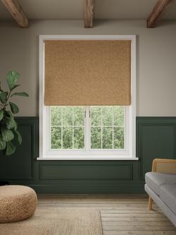 John Lewis Rustic Twill Blackout Roman Blind - view 2, Caramel