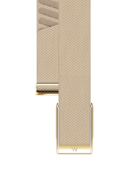 WHOOP SuperKnit Luxe MG Band Strap - view 2, Dune/Gold