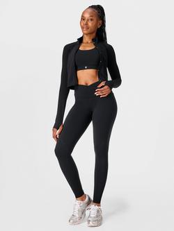 Sweaty Betty Power Wrap Waist Workout Leggings, Black - view 2, Black