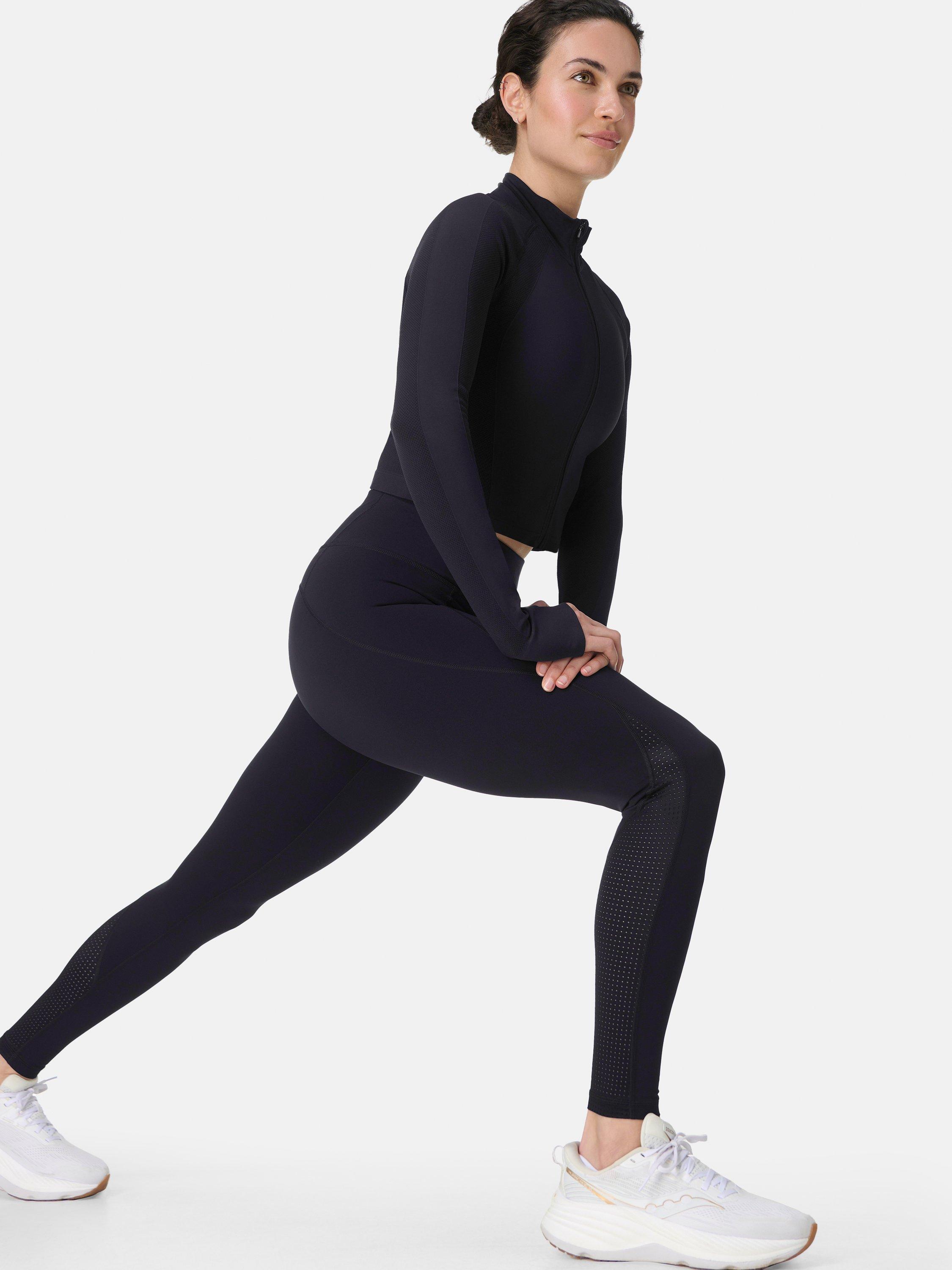 Product image 2 of 8, which shows Sweaty Betty Power Perforated Workout Leggings, Black, S