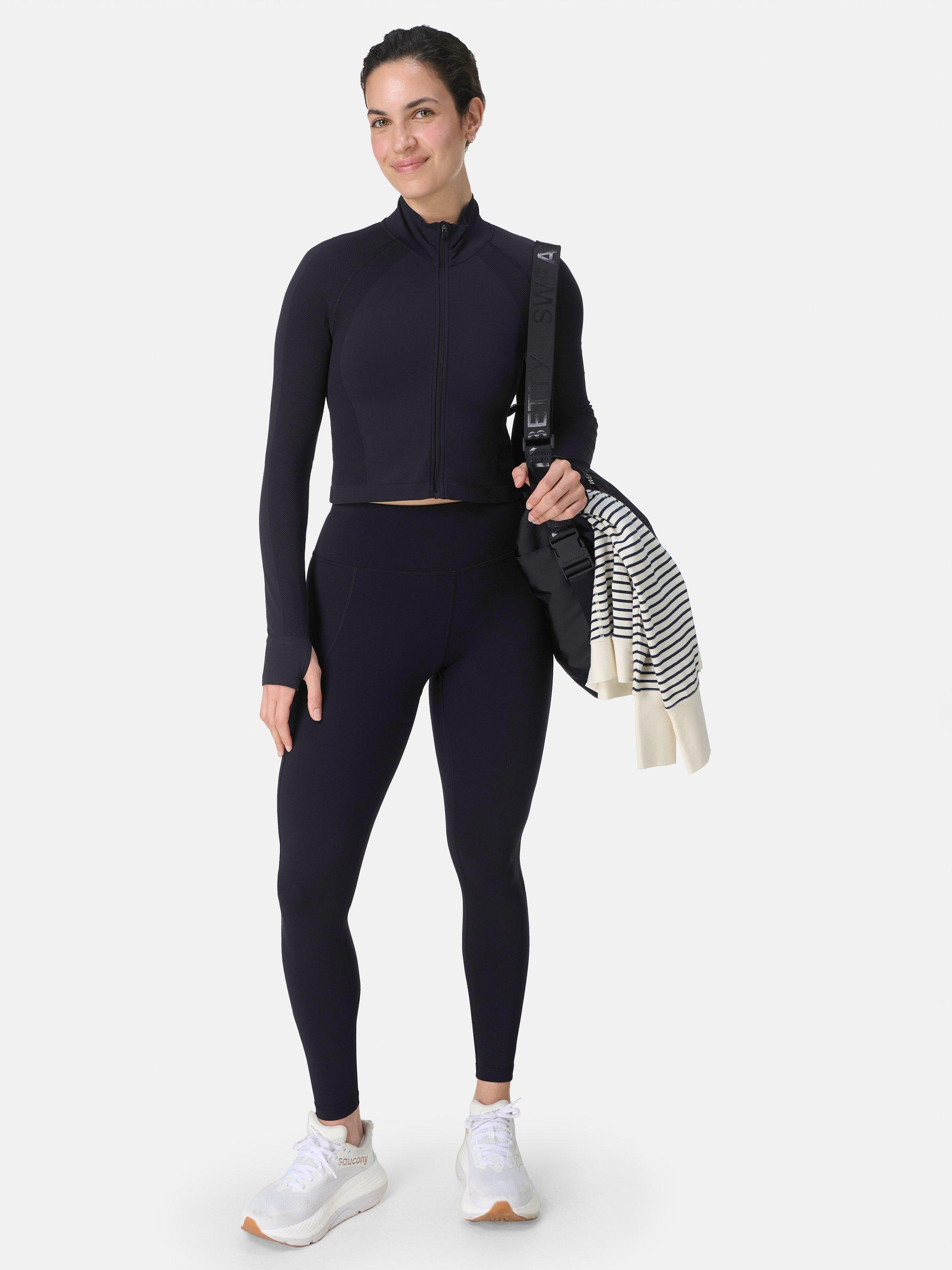 Product image 3 of 8, which shows Sweaty Betty Power Perforated Workout Leggings, Black, S