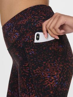 Sweaty Betty Power Workout Cropped Leggings, Brown/Multi - view 2, Brown/Multi