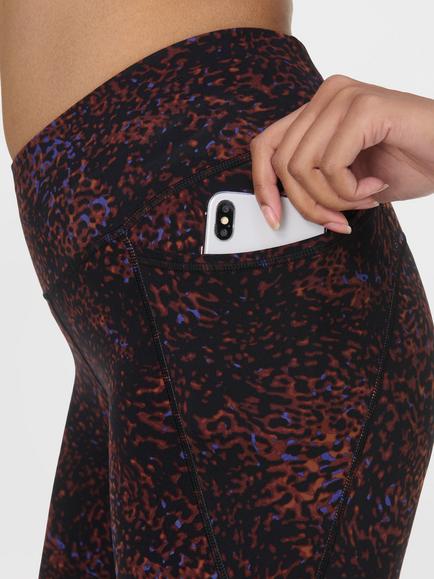 Sweaty Betty Power Workout Cropped Leggings, Brown/Multi - view 2, Brown/Multi