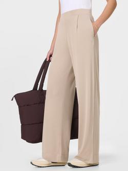 Sweaty Betty At Ease Wide Leg Trousers, Dusk Beige - view 2, Dusk Beige
