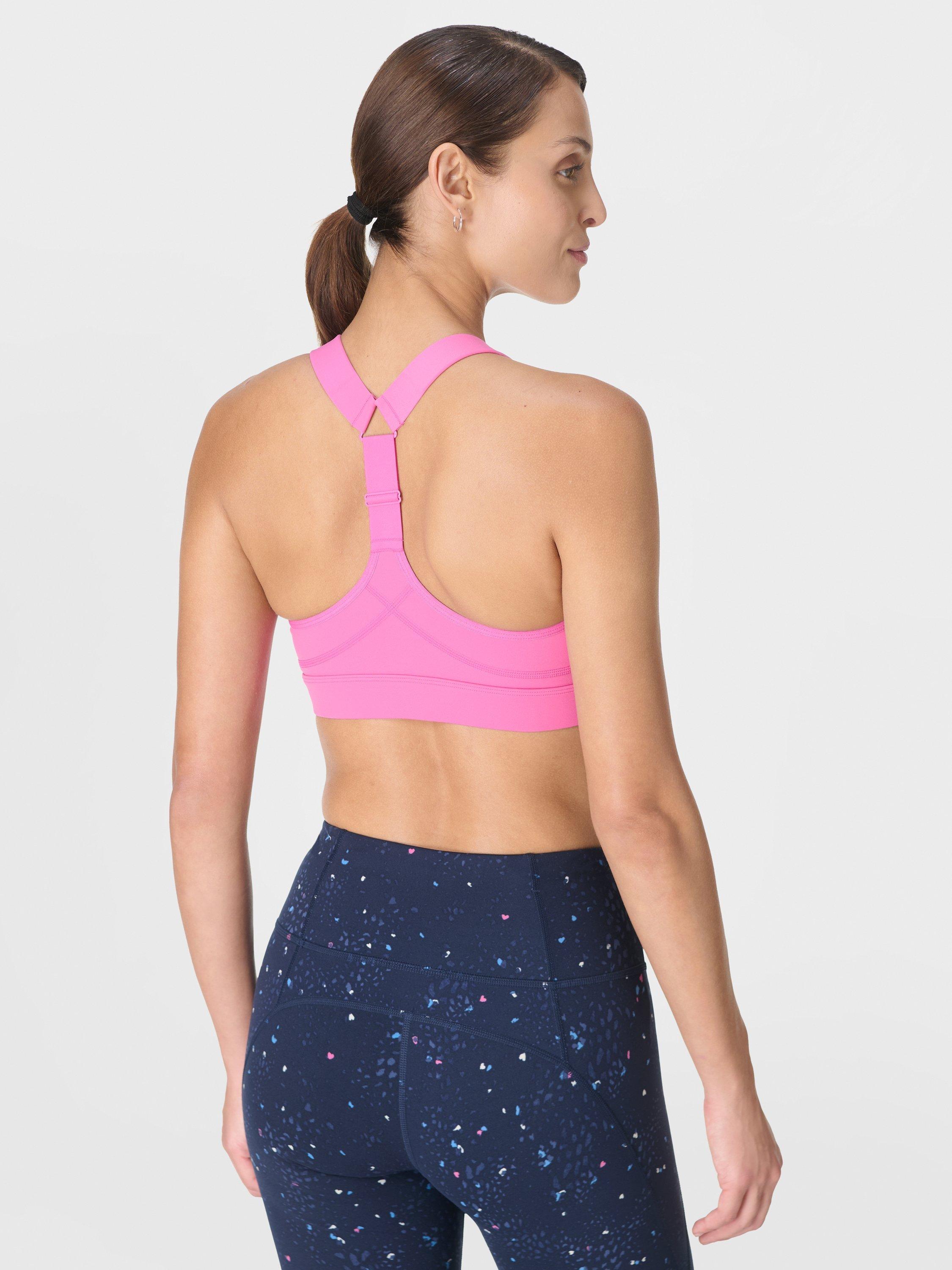 Product image 3 of 7, which shows Sweaty Betty Power Medium Support Sports Bra, Raspberry Pink, XS