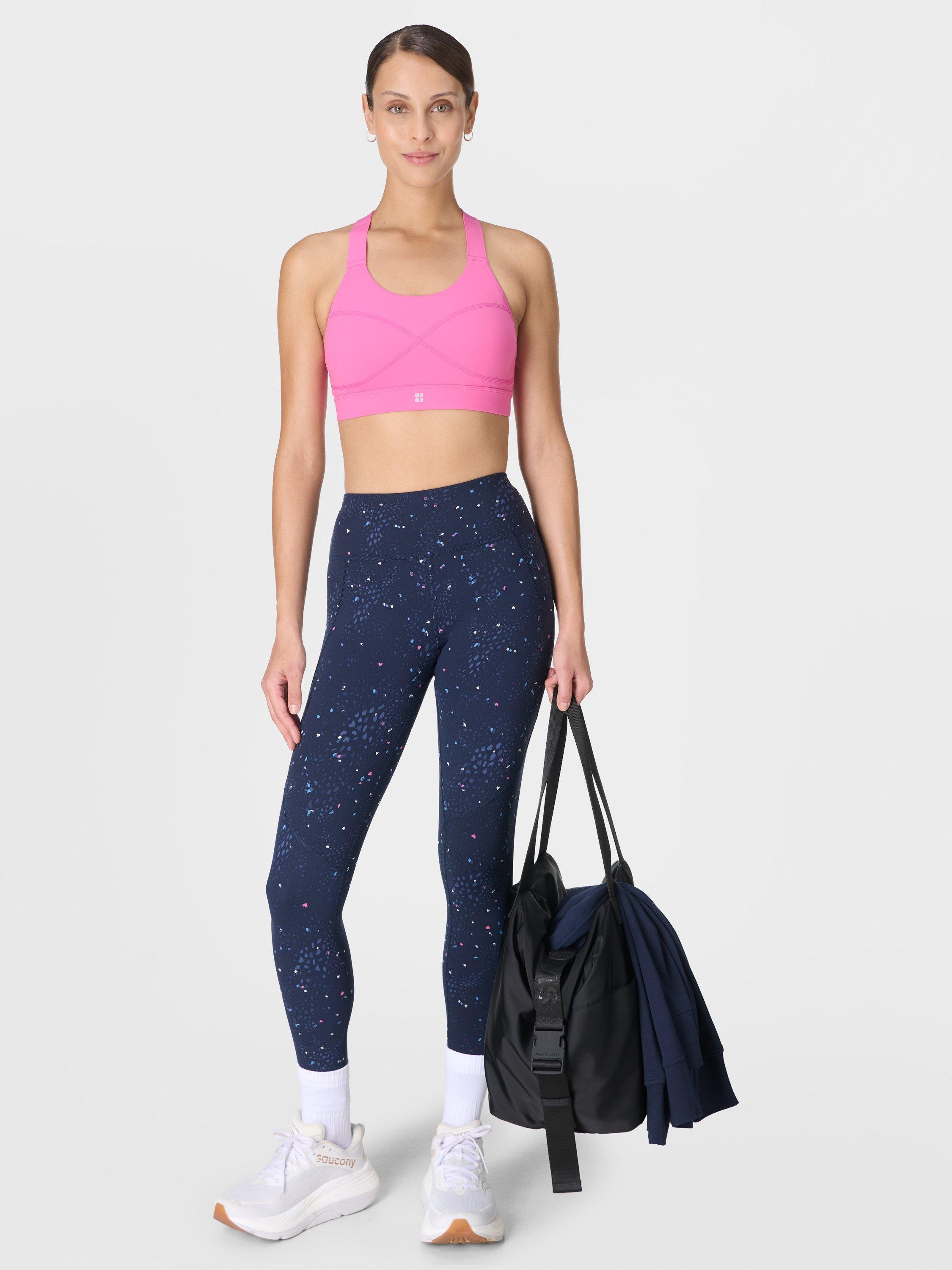 Product image 6 of 7, which shows Sweaty Betty Power Medium Support Sports Bra, Raspberry Pink, XS
