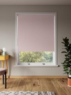John Lewis Textured Weave Blackout Roller Blind, Ash Rose