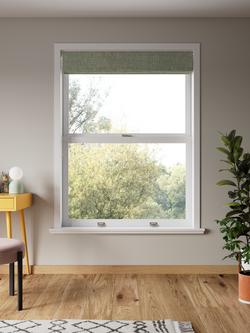 John Lewis Textured Weave Blackout Roman Blind - view 2, Pale Green