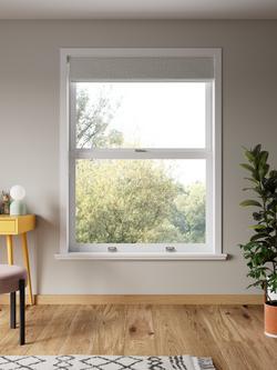 John Lewis Textured Weave Blackout Roman Blind - view 2, Pale Grey