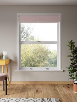 John Lewis Textured Weave Blackout Roman Blind - view 2, Ash Rose