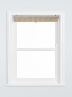 John Lewis Cordless Woven Stripe Roller Blind - view 2, Natural