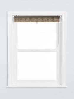 John Lewis Cordless Woven Stripe Roller Blind - view 2, White