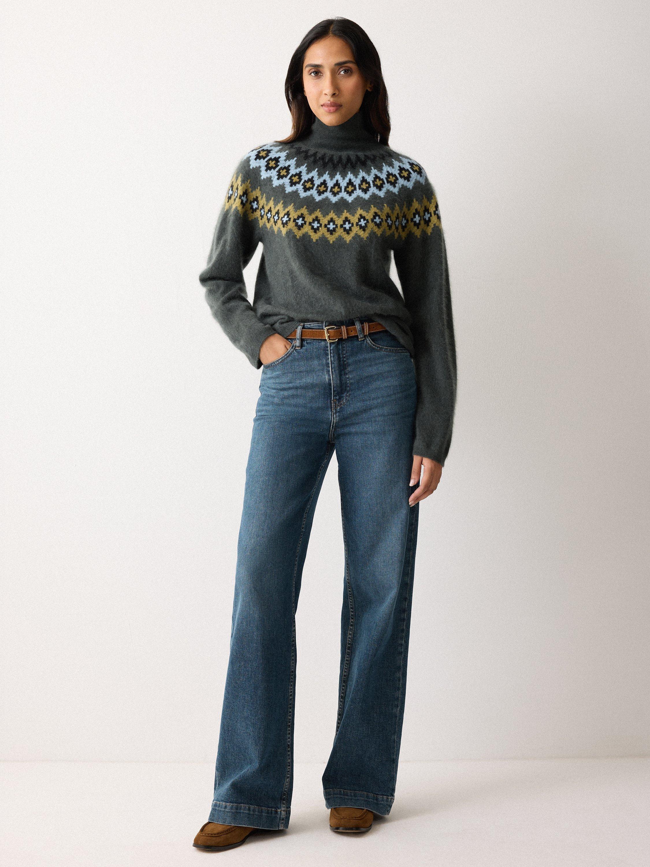 Jigsaw Halo Cashmere Fair Isle Jumper