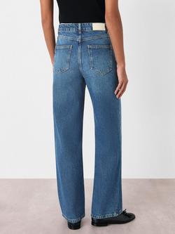 Whistles Petite Straight Full Length Jeans, Denim - view 2, Denim