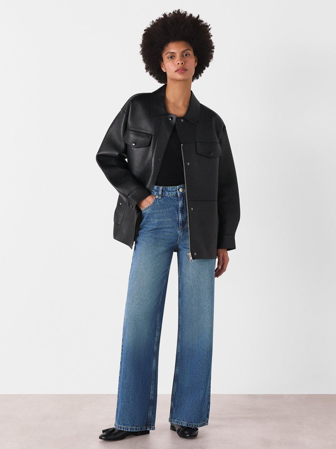 Product image 3 of 5, which shows Whistles Petite Straight Full Length Jeans, Denim, 26