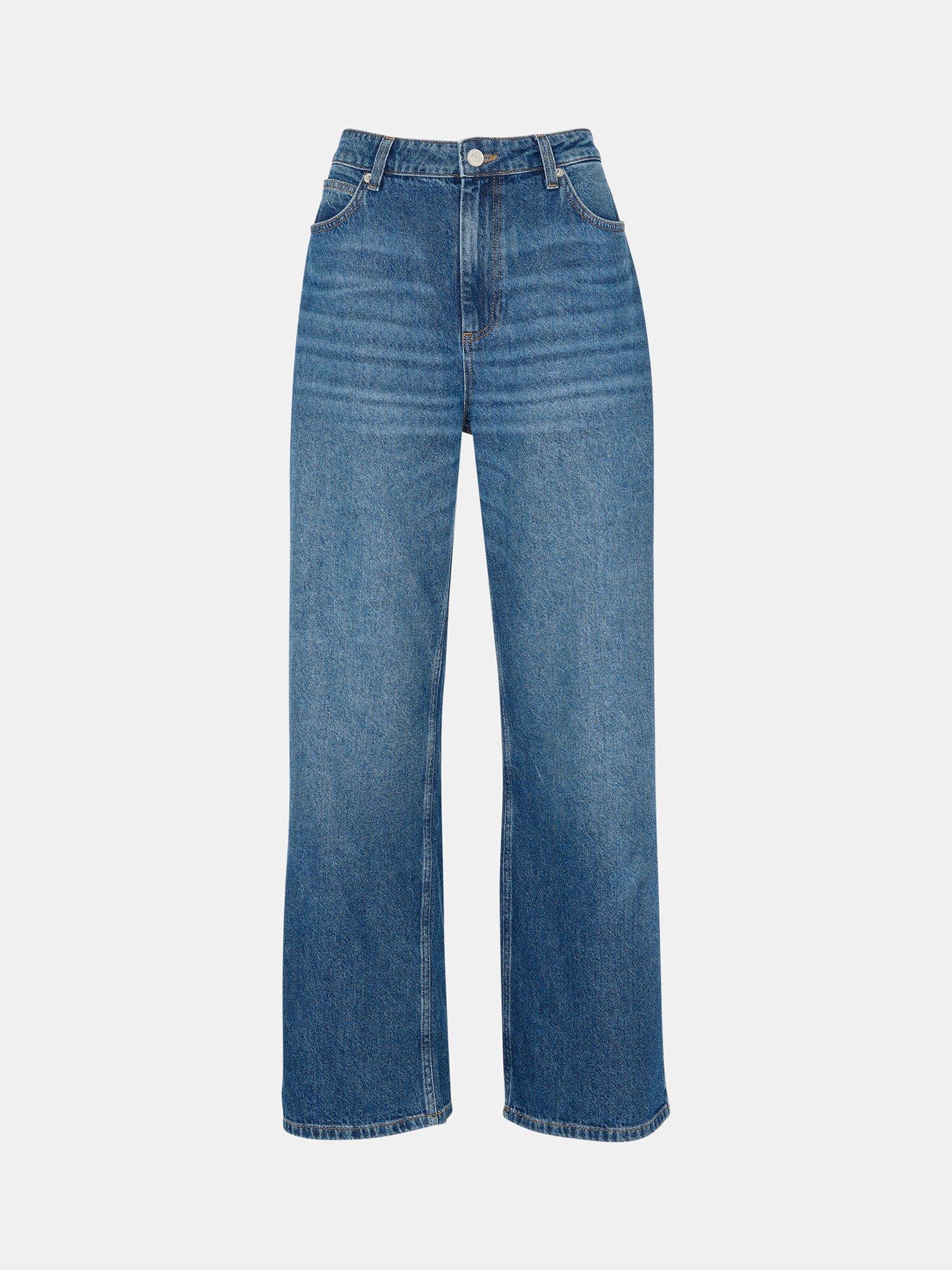 Product image 5 of 5, which shows Whistles Petite Straight Full Length Jeans, Denim, 26