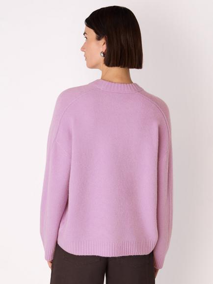 Whistles Seam Detail Wool Blend Jumper, Lilac - view 2, Lilac