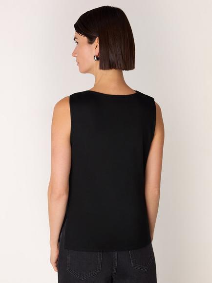 Whistles Ring Detail Sleeveless Top - view 2, Black
