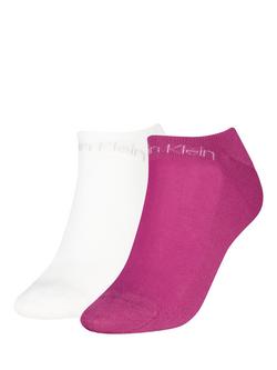 Calvin Klein Trainer Socks, Pack of 2, Fuchsia