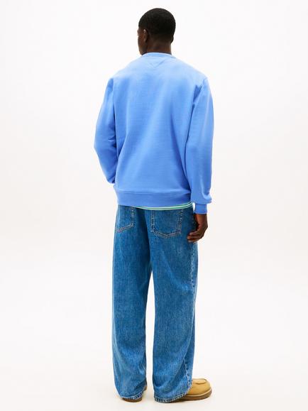Tommy Jeans Cotton Blend Badge Logo Sweatshirt, Horizon Blue - view 2, Horizon Blue
