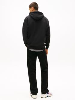 Tommy Jeans Cotton Blend Linear Logo Hoodie, Washed Black - view 2, Washed Black