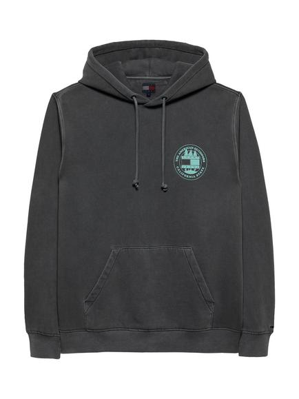 Tommy Jeans Back Slogan Cotton Blend Hoodie, Washed Black, Washed Black