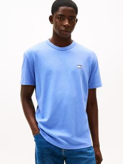 Tommy Jeans Cotton Blend Regular Fit Badge Logo T-Shirt, Horizon Blue, Horizon Blue