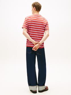 Tommy Jeans Cotton Jersey Crew Neck Relaxed T-Shirt, Red/Multi - view 2, Red/Multi