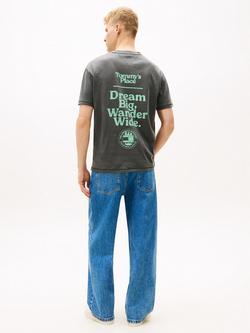 Tommy Jeans  Back Slogan Textured Relaxed T-Shirt, Black - view 2, Black