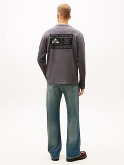 Tommy Jeans Back Graphic Relaxed Long Sleeve T-Shirt, Black - view 2, Black